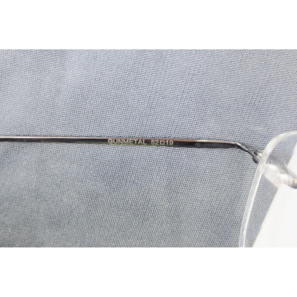U Rock Rimless Oval Eyeglasses Gunmetal Stainless Steel Frames 52-19-140 37656